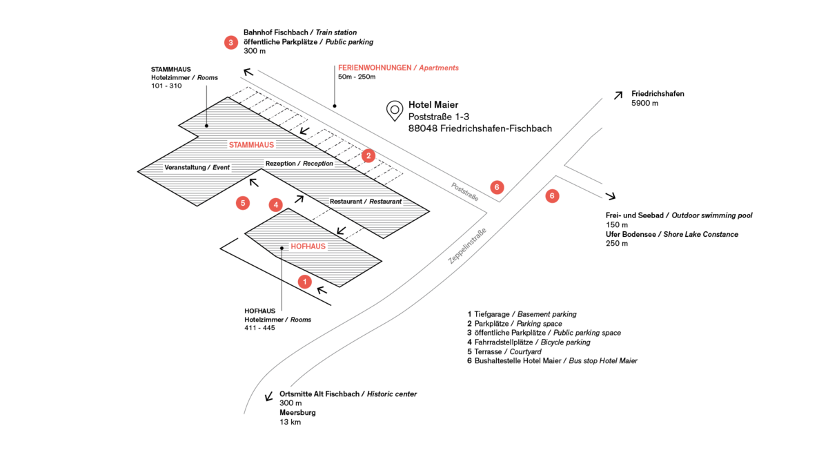 Lageplan Hotel Maier Lageplan Hotel Maier Bodensee