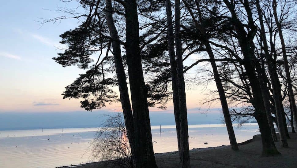 Sonnenuntergang am Wasser Bodensee Romantik Sonnenuntergang Bodensee Hotel Maier