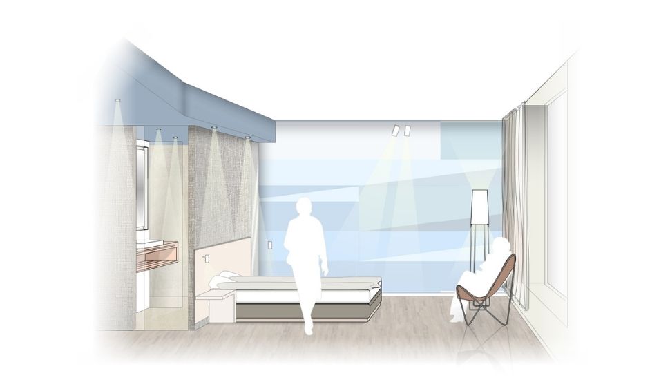 Skizze Umbau Zimmer - Hotel Maier