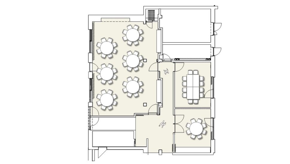 Skizze Umbau Tagungsräume - Hotel Maier