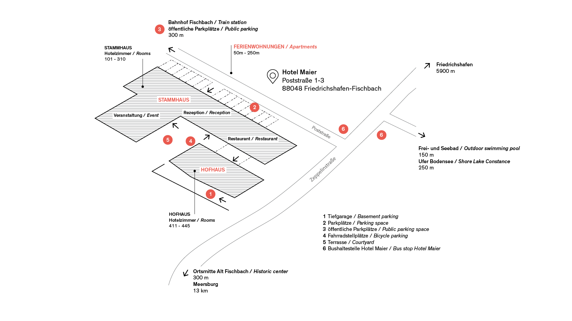 Lageplan Hotel Maier Lageplan Hotel Maier Bodensee