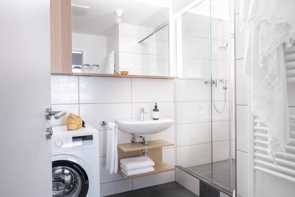 Badezimmer Ferienwohnung Bodensee Hotel Maier 