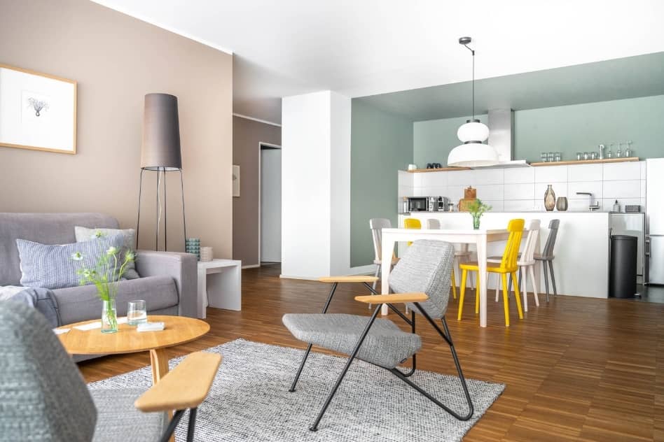 Hotel Maier Suite Wohnzimmer Wohnkueche Bodensee Urlaub